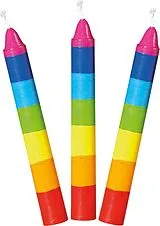 Geburtstagskerzen-Set, bunt (für Geburtstagskränze 106,Geburtstagskränze 108,55985,60721,60726,60706) Spiel