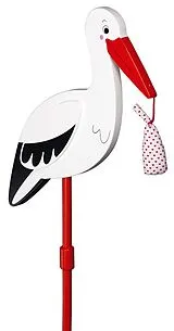 Blumenstecker Storch mit Babytuch Spiel