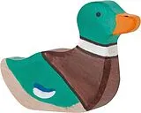 Holztiger 80022 - Erpel, schwimmend, Ente, Holz, 4,9 cm Spiel