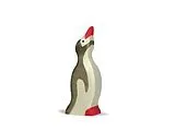 Holztiger 80212 - Pinguin, klein, Kopf hoch, Holz, Höhe: 8,5 cm Spiel