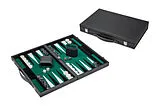 Backgammon, schwarz, grün, medium, Kunstleder Spiel