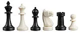 Philos 2020 - Schachfiguren Nerva, Königshöhe 76 mm, Kunststoff, schwarz/weiß Spiel