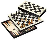 Philos 2514 - Schach Backgammon Dame Set, Feld 44 mm Spiel