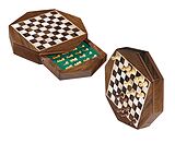 Philos 2718 - Schachkassette Octagon, Reise, mini, Feld 13 mm, magnetisch Spiel
