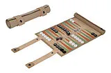 Backgammon, Reise, rollbares Spielfeld, Kunstleder Spiel