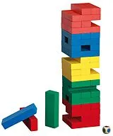 Philos 3277 - Verflixter Turm, Wackelturm, bunt, Holz, Würfelspiel Spiel