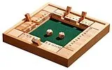 Philos 3281 - Shut The Box 12er, für 1-4 Personen, Würfelspiel, Klappenspiel Spiel