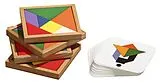 Philos 3521 - Speed Tangram für 2-4 Personen, 4 Sets mit 7 Puzzleteile Spiel