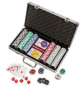Philos 3757 - Pokerkoffer 300 Pokerchips in Aluminiumkoffer Spiel