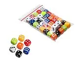 Philos 7152 - Würfel 16 mm opaque, 50er Beutel Spiel