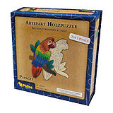 Artefakt Holzpuzzle 2 in 1 Papagei Spiel