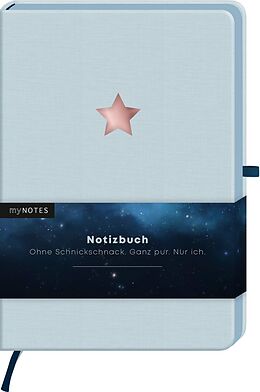 Fester Einband myNOTES Notizbuch A5 Classics Stern hellblau von 