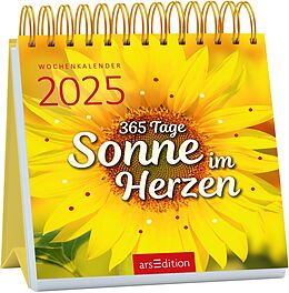 Kalender Mini-Wochenkalender 365 Tage Sonne im Herzen 2025 von 