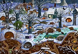 Kalender Adventskalender - Winter im Wald | Wandkalender von 