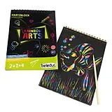 Beleduc 53080 - Kratzblock Rainbow Arts inkl. Holzstift Spiel