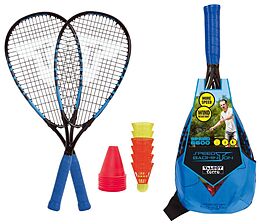 MTS 490116 - Speed-Badminton Set SPEED 6600 im Slingbag, 2 Alu-Rackets, 6 Bälle, black/blue Spiel