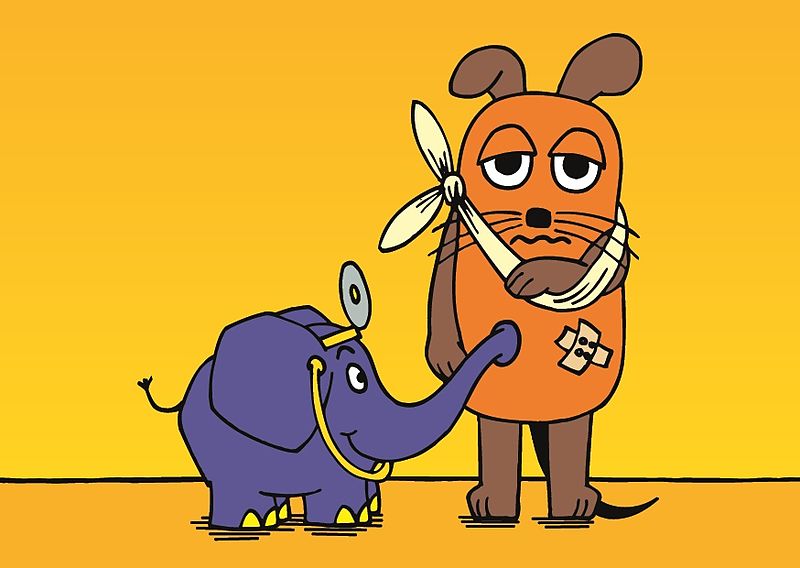 Die Maus - Doktor Elefant Postkarte - Glückwunschkarten online kaufen