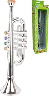 BGB Trompete silber, 4 Tasten, 38cm Spiel