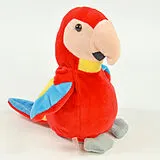 Laber Papagei, rot, sprechendes Kuscheltier Spiel