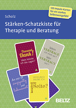 Textkarten / Symbolkarten Stärken-Schatzkiste für Therapie und Beratung von Falk Scholz