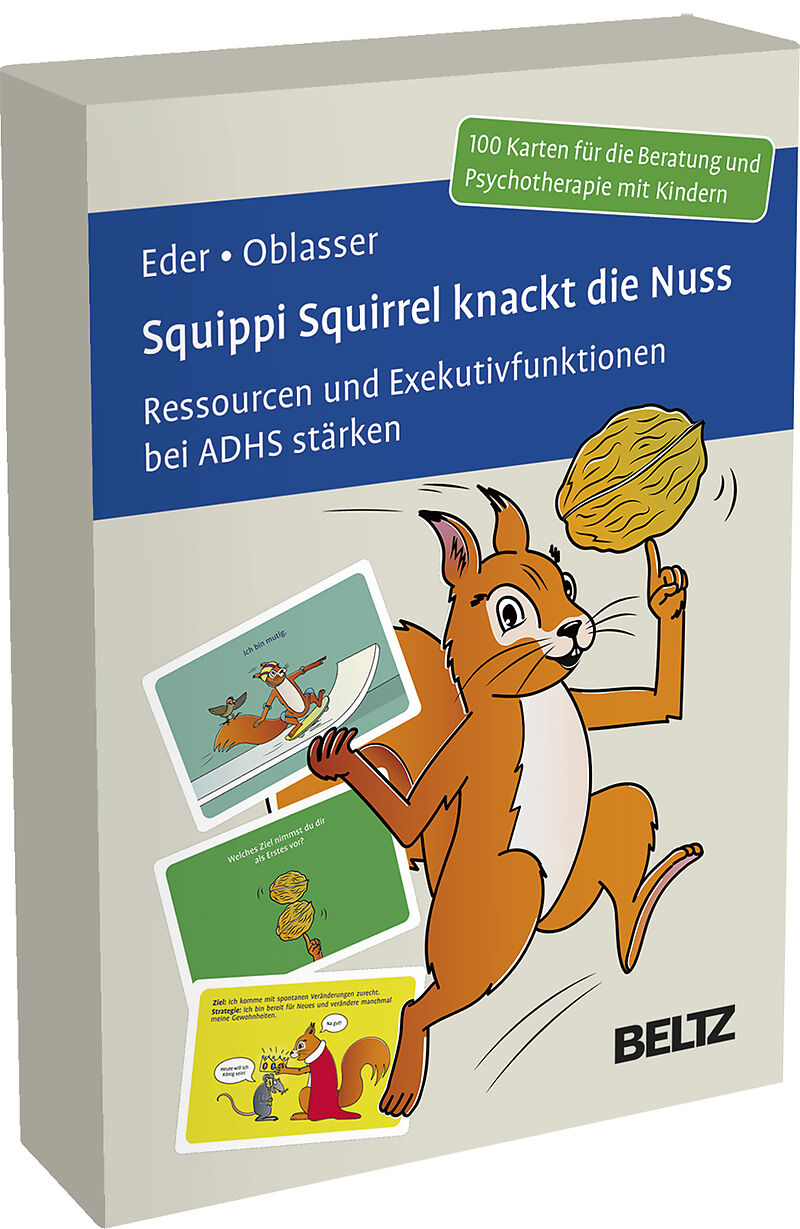 Squippi Squirrel knackt die Nuss