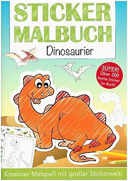 Geheftet Sticker & Malbuch Dinosaurier von 