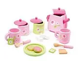 small foot 2849 - Teeservice rosa, 17-teilig, Holz Spiel