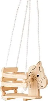Small foot 4774 - Kleinkindschaukel Pferd, Gitterschaukel, Holz, 45x29x30cm Spiel