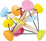 small foot 4775 - Motorikspielzeug Kunterbunt, Greifling, Holz, 13cm Spiel
