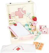 small foot 6113 - Arztkoffer mit Zubehör, Holz, 24-teilig, 25x22x8cm Spiel