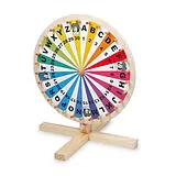 small foot 6251 - Glücksrad für Lotteriespiele, Wortspiele-Zubehör, Holz, Höhe: 40 cm Spiel
