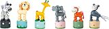 small foot 7924 - Drückfiguren-Set Afrika-Tiere, 6-teilig, Holz, Höhe: 11cm Spiel