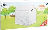 Small foot 10015 - Spielhaus Häuschen aus Bastelkarton zum Bemalen, Pappe, Höhe 88cm, creative&fun Spiel