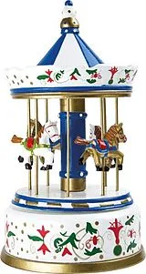 Small foot 10156 - Spieluhr Nostalgie-Karussell groß, Melodie: Schicksalsmelodie, Holz, Höhe: 28cm Spiel