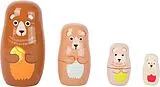 small foot 10621 - Matrjoschka Bären-Familie, 4-teilig, Holz, 10cm Spiel