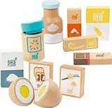 Small foot 11442 - Backzutaten-Set Fresh für Kaufladen/Kinderküche, Holz, 10-teilig Spiel
