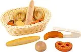 Small foot 11444 - Brotkorb-Set Fresh für Kinderküche/Kaufladen, Holz, 12-teilig Spiel