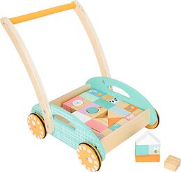 small foot 11766 - Lauflernwagen Pastell, Holz, 35-teilig Spiel