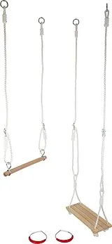 small foot 11908 - Schaukel-Set 3in1 (Schaukel, Trapez und Turnringe) Spiel