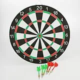 Dartspiel, doppelseitig, mit 6 Stück Darts Spiel