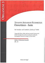 Schmicerer Johann Abraham (Schmierer) Notenblätter Ouvertüren-Suite Zodiacus