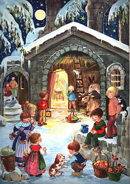 Kalender Adventskalender "Am Stall" von 