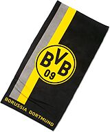 BVB 16800900 - BVB-Duschtuch mit Logo im Streifenmuster, Baumwolle, 140x70 cm, Borussia Dortmund 09 Spiel