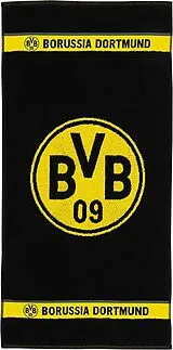 BVB 19801300 - BVB Duschtuch Emblem, Baumwolle, 140x70 cm, Borussia Dortmund 09 Spiel