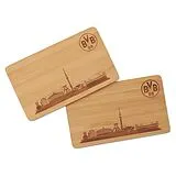 BVB Borussia Dortmund - Frühstücksbrettchen aus Holz, 2er Set Spiel