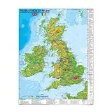 (Land)Karte The British Isles and Ireland with UNESCO World Heritage Sites and National Parks (engl.) von Heinrich Stiefel