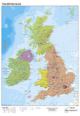 Carte (de géographie) The British Isles political 1500000 de Heinrich Stiefel