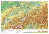 (Land)Karte Schweiz physisch Papierposter von Heinrich Stiefel