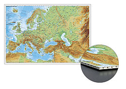 (Land)Karte Europa und der Nahe Osten physisch zum Pinnen auf Wabenplatte von Heinrich Stiefel
