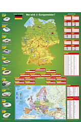 (Land)Karte Fußballposter 2024 - Wer wird Europameister? von Heinrich Stiefel